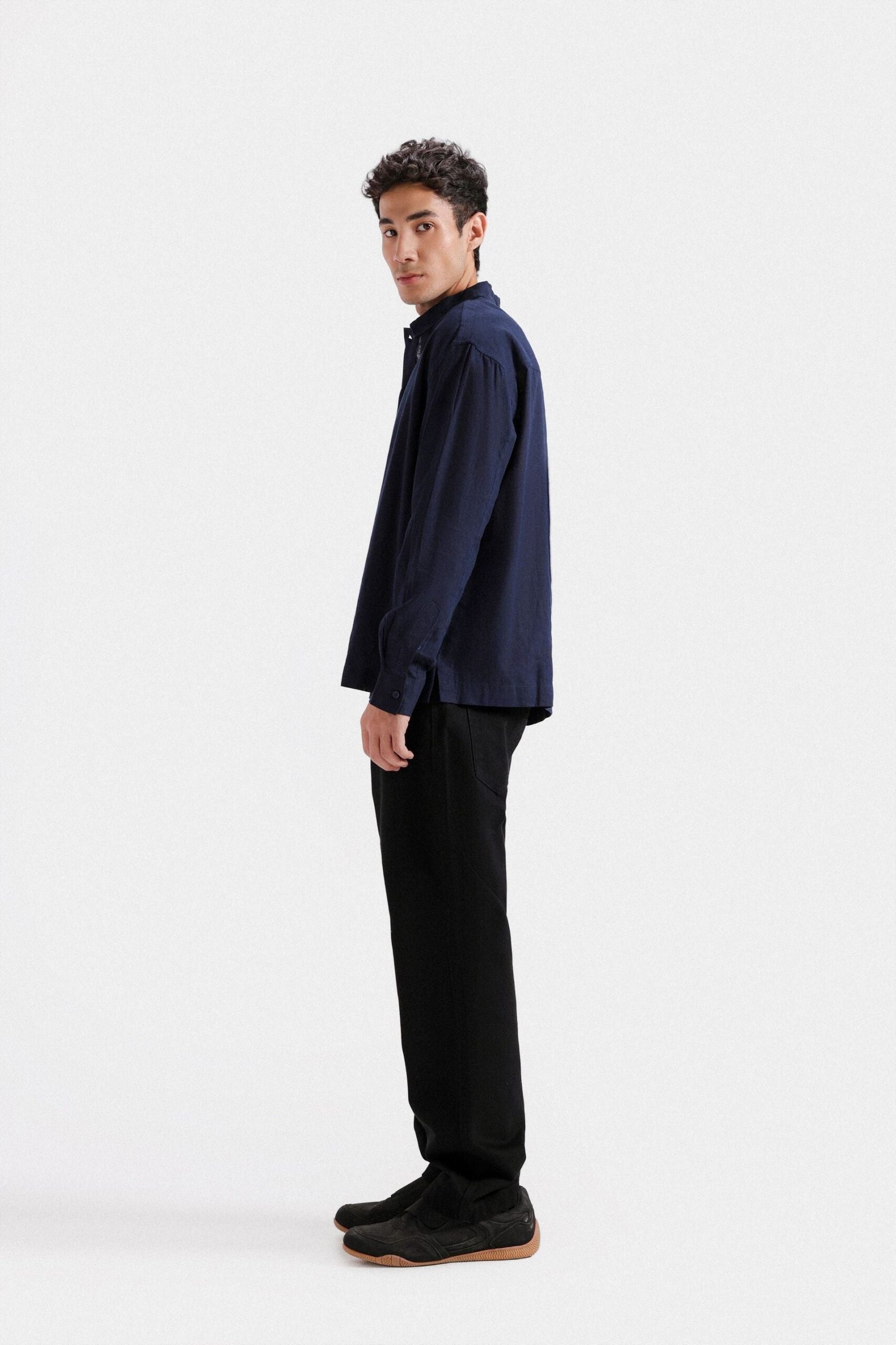 Basic Cotton Linen Shirt - Image 3