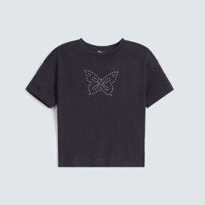 Cropped Embellished T-Shirt