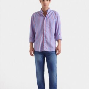Cotton Linen Striped Shirt