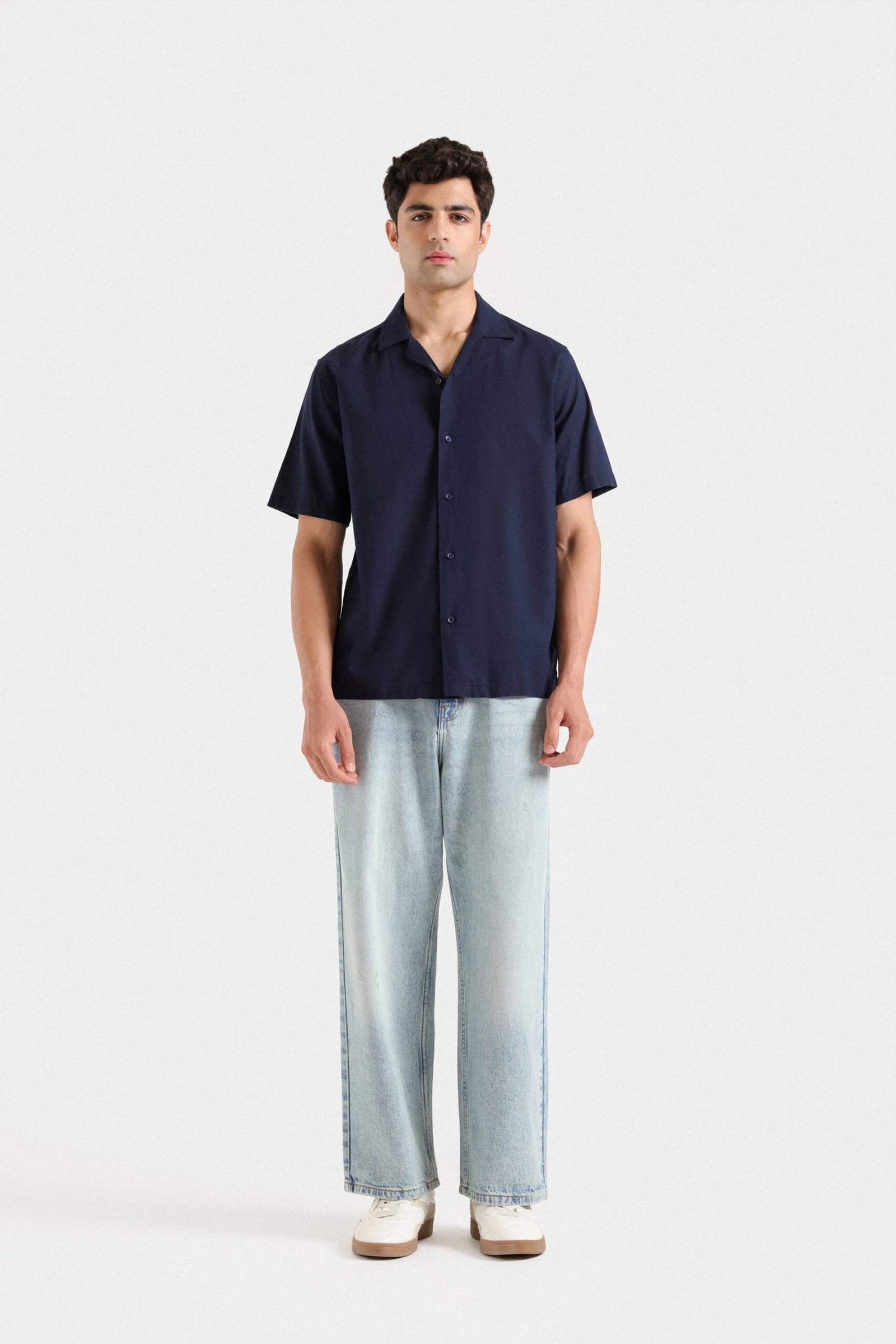 Resort Collar Cotton Linen Shirt