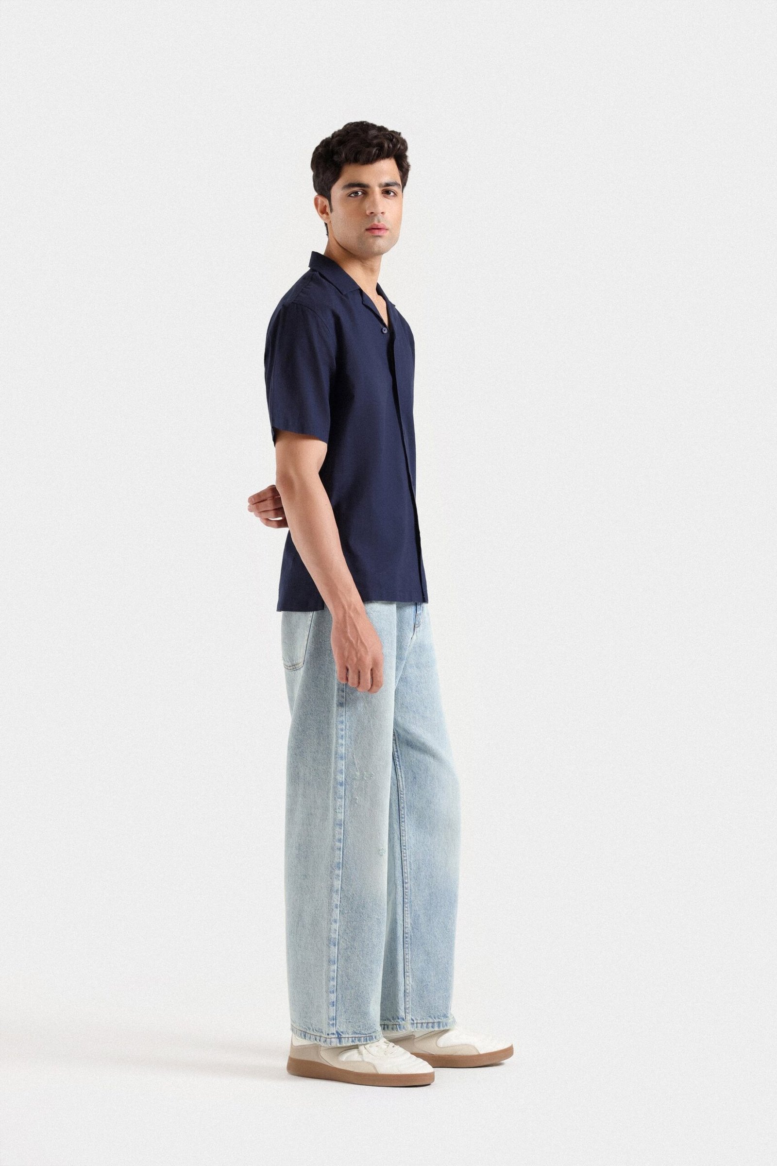 Resort Collar Cotton Linen Shirt - Image 3