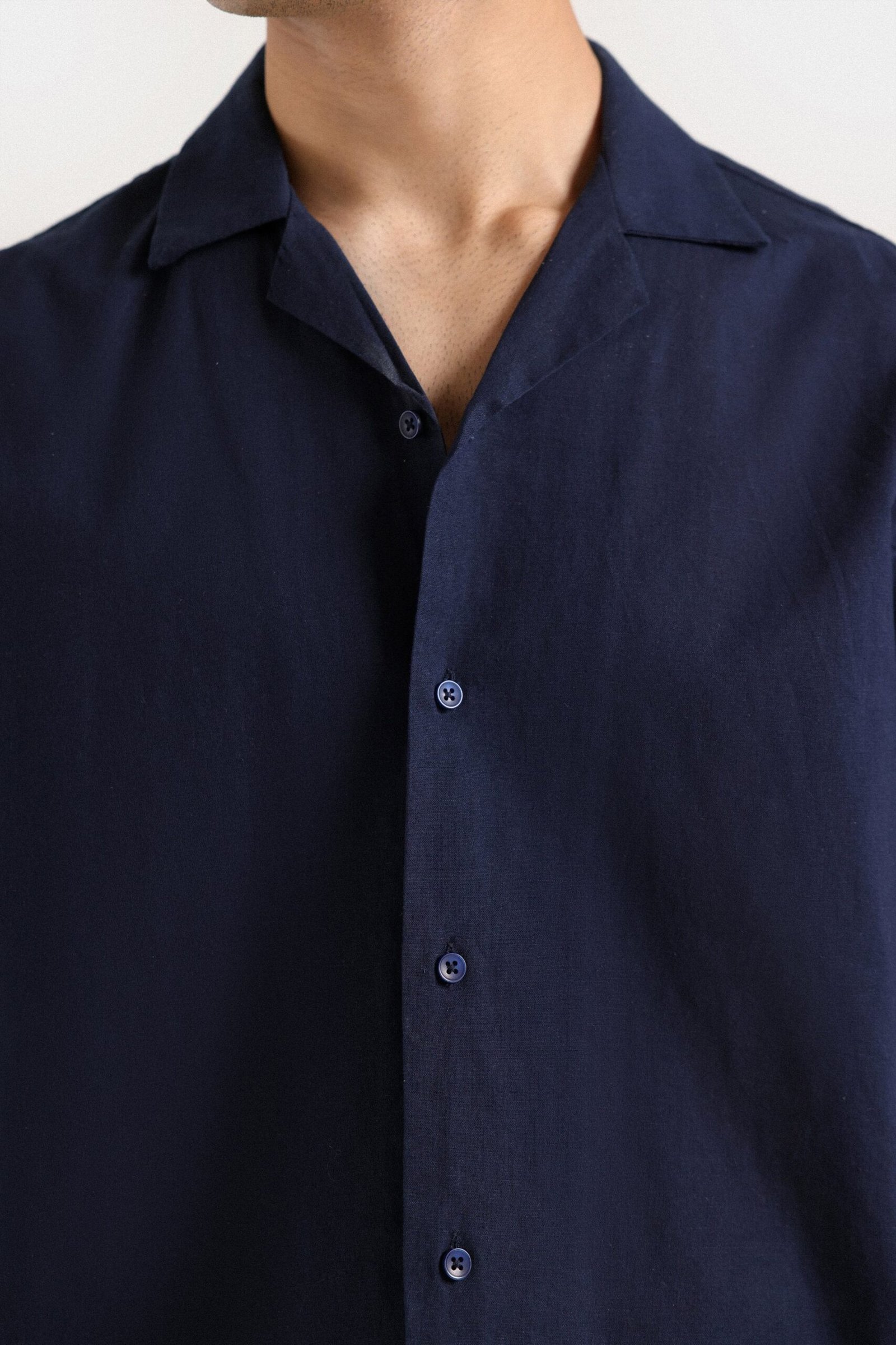 Resort Collar Cotton Linen Shirt - Image 2