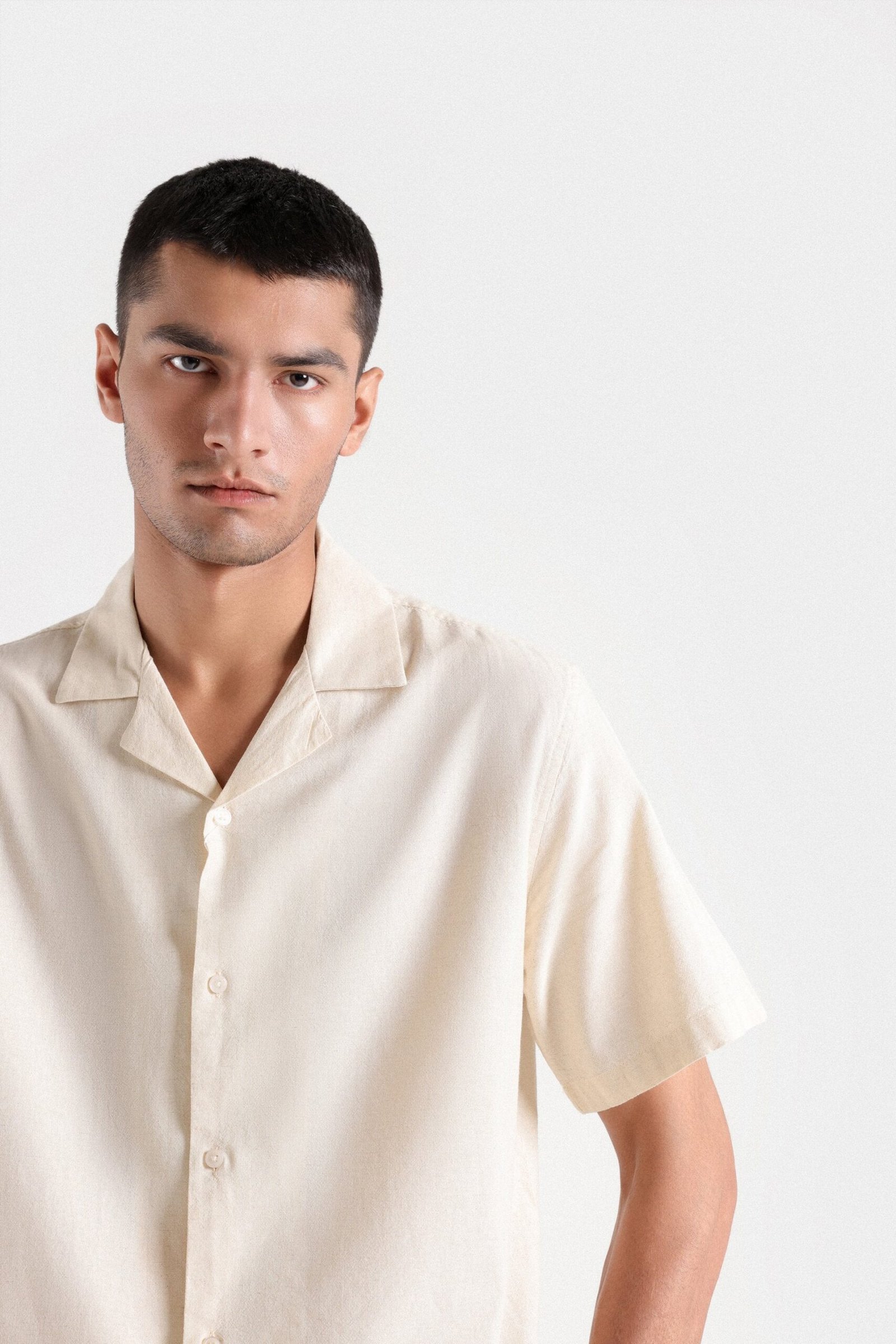 Resort Collar Cotton Linen Shirt - Image 9