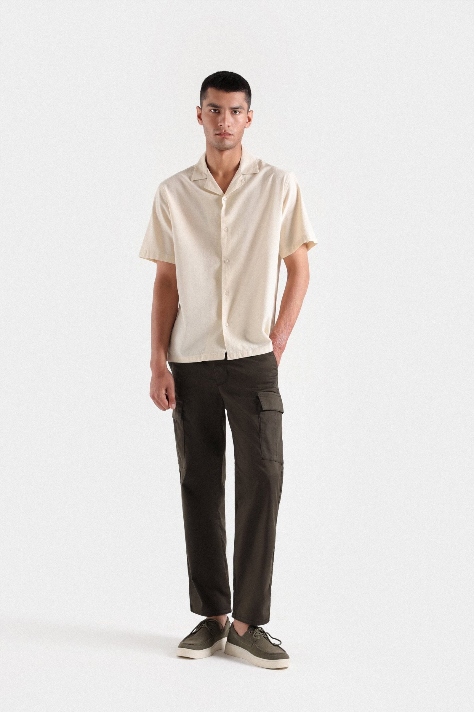Resort Collar Cotton Linen Shirt - Image 8