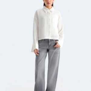 Super Cropped Textured Shirt