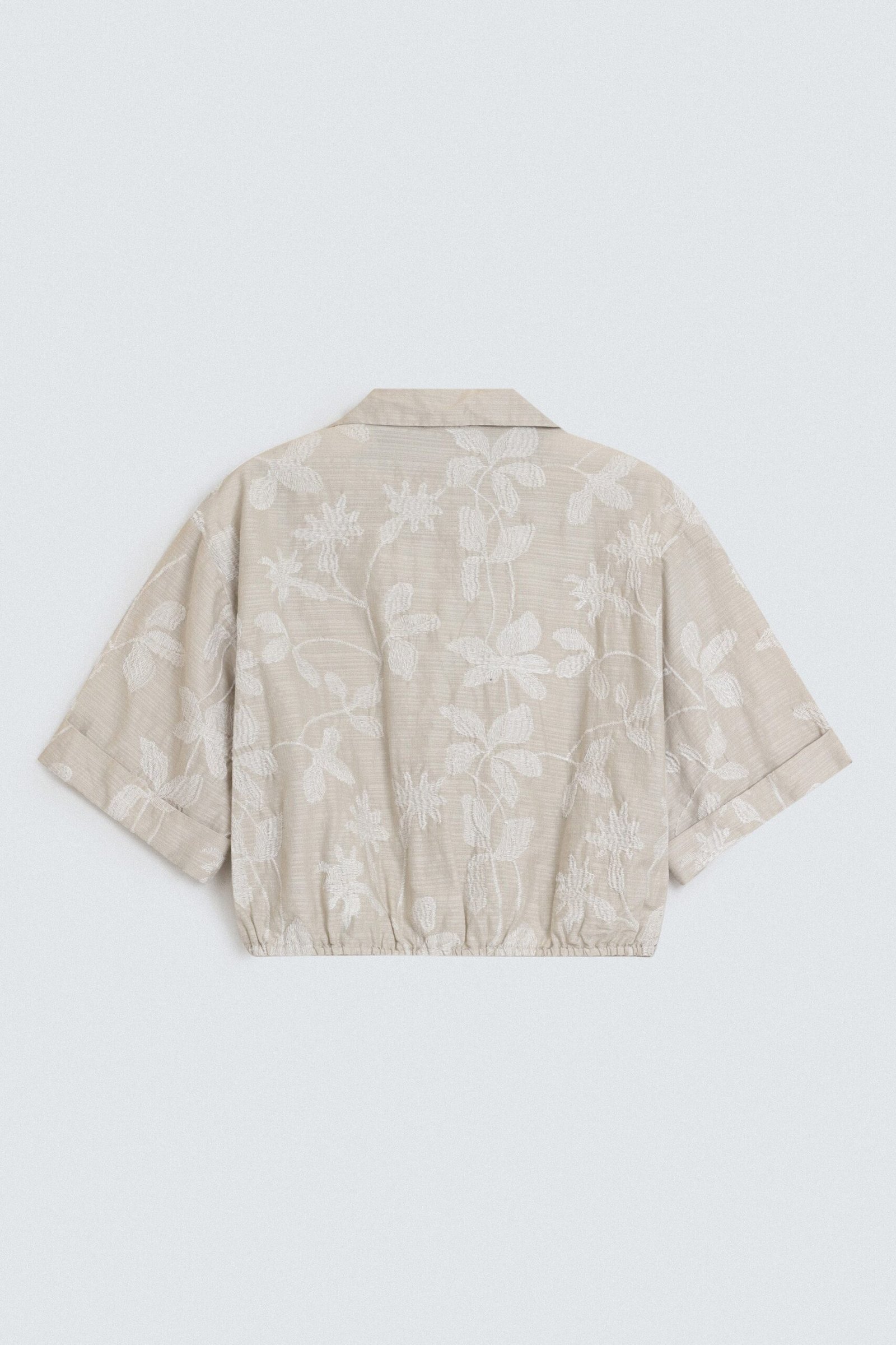 Cropped Embroidered Blouse - Image 7