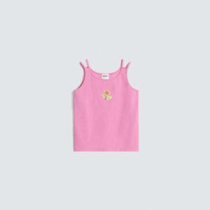 Cropped Embroidered Tank Top