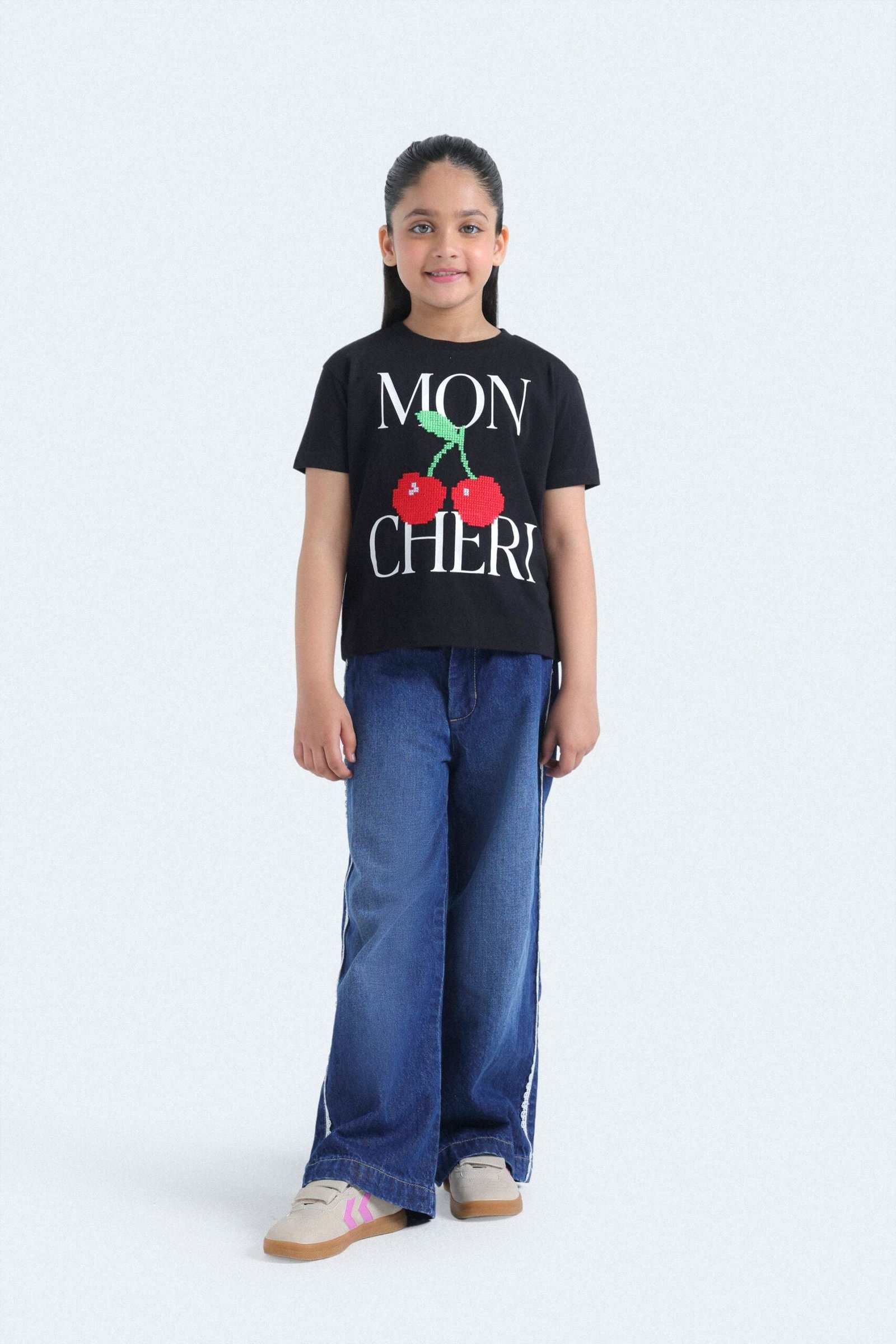 Cropped Embroidered T-Shirt - Image 4