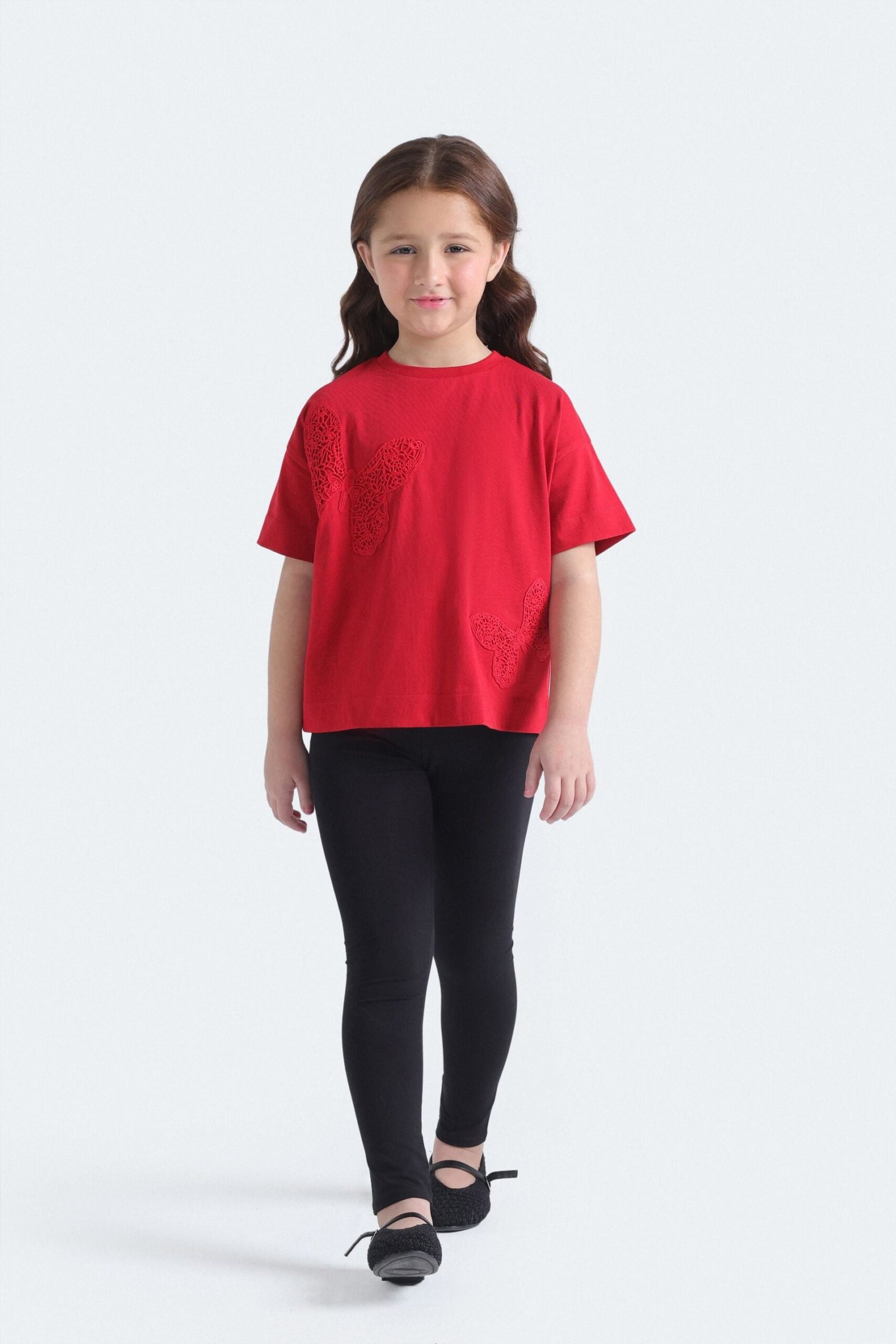 Cropped Embroidered T-Shirt - Image 4