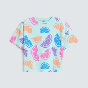 Cropped All-Over Print T-Shirt