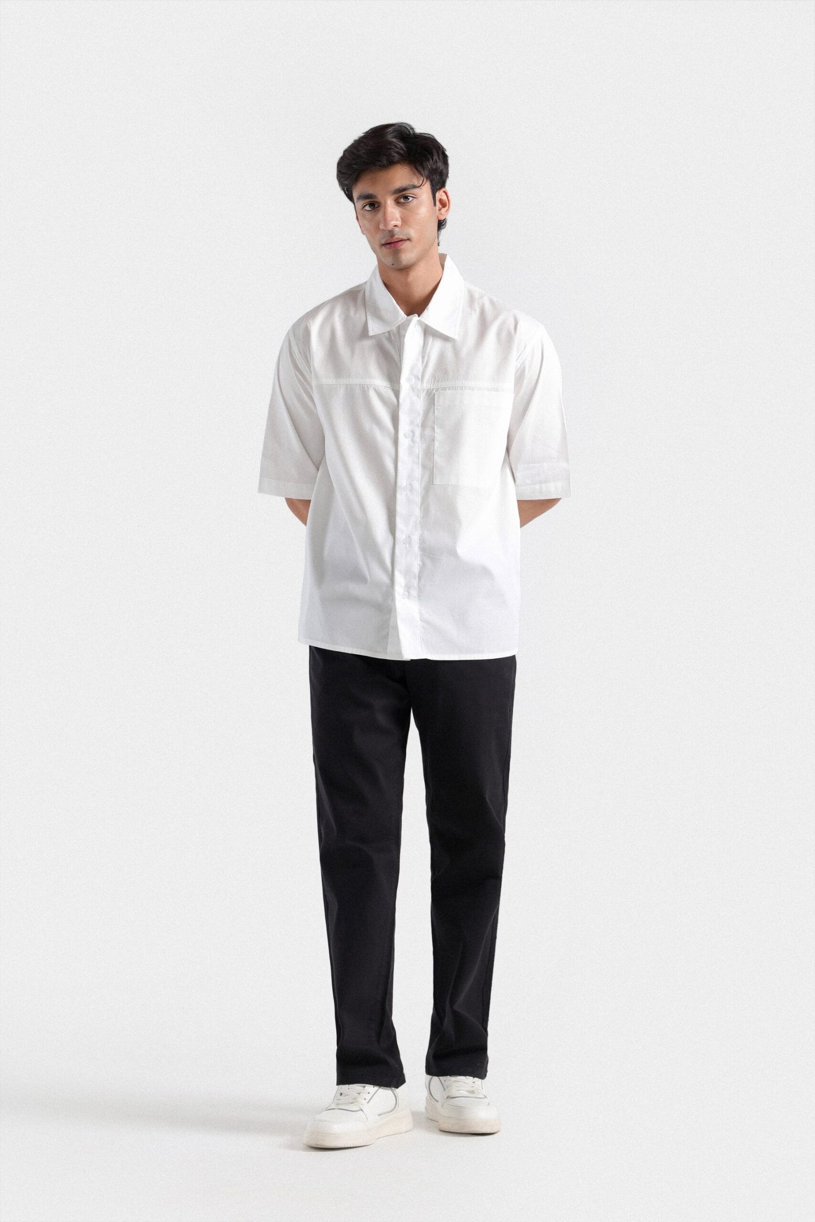 Basic Shirt With Cut Panel