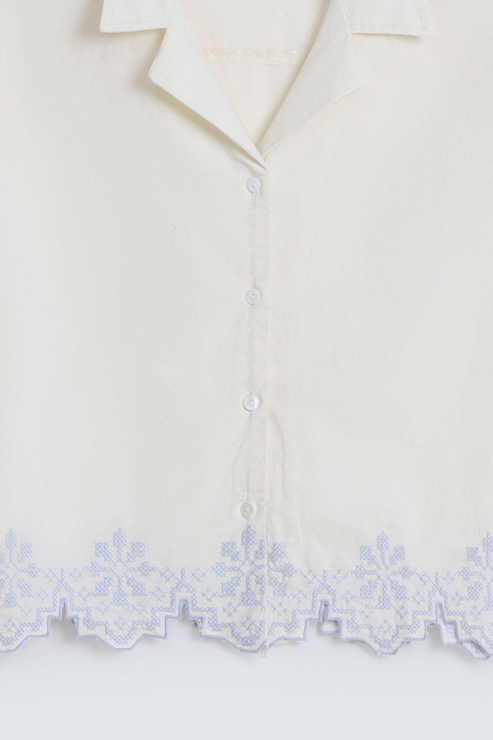 Super Cropped Embroidered Shirt - Image 2