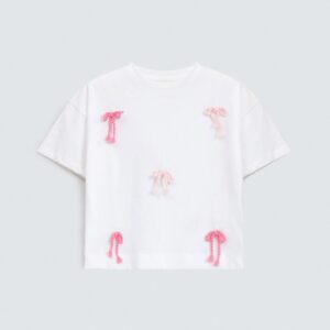 T-Shirt With Bow Applique