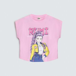 Cropped Anime Graphic T-Shirt