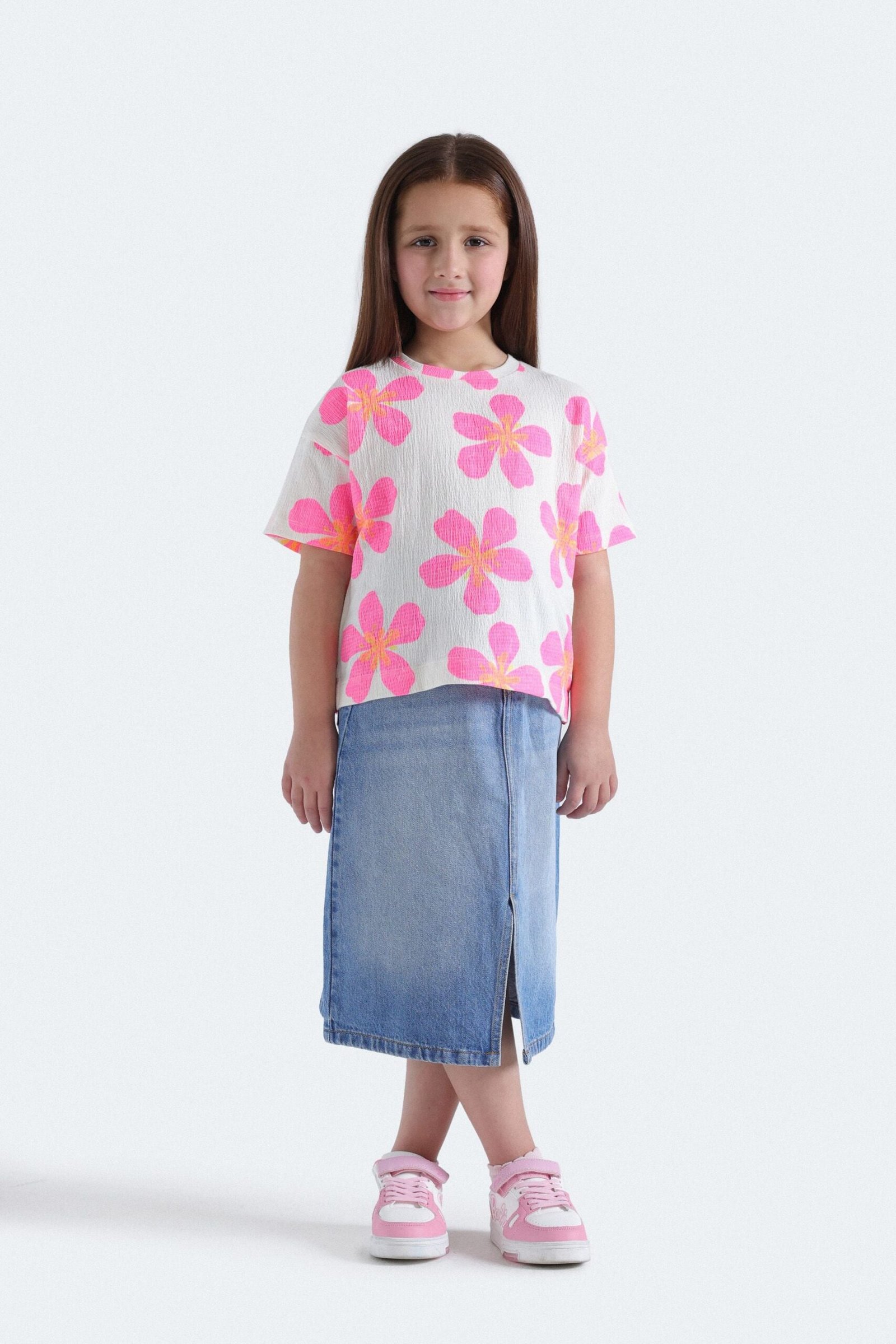 All-Over Flower Print T-Shirt - Image 4
