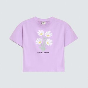 Cropped Embroidered T-Shirt