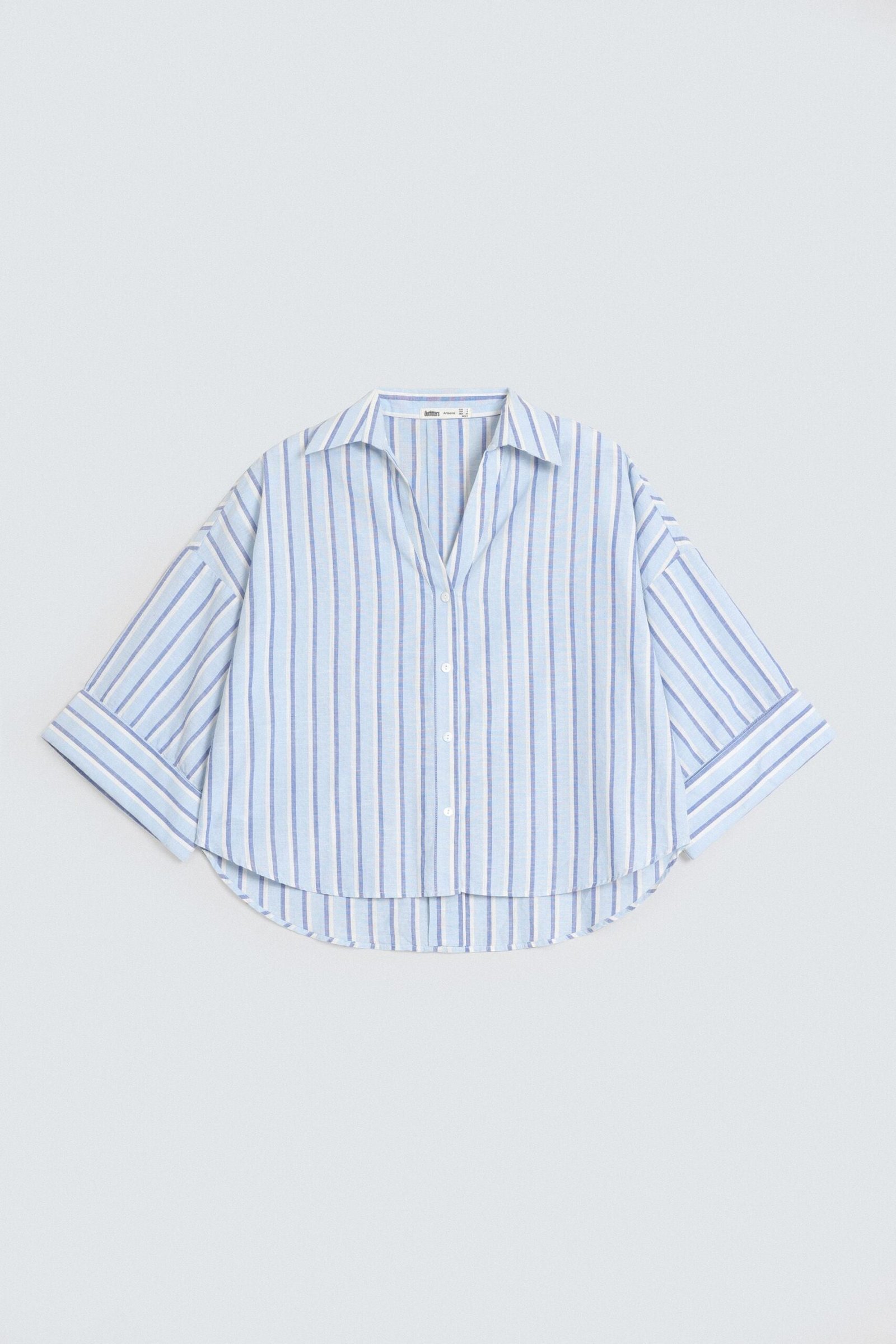 Linen Blend Striped Shirt - Image 5