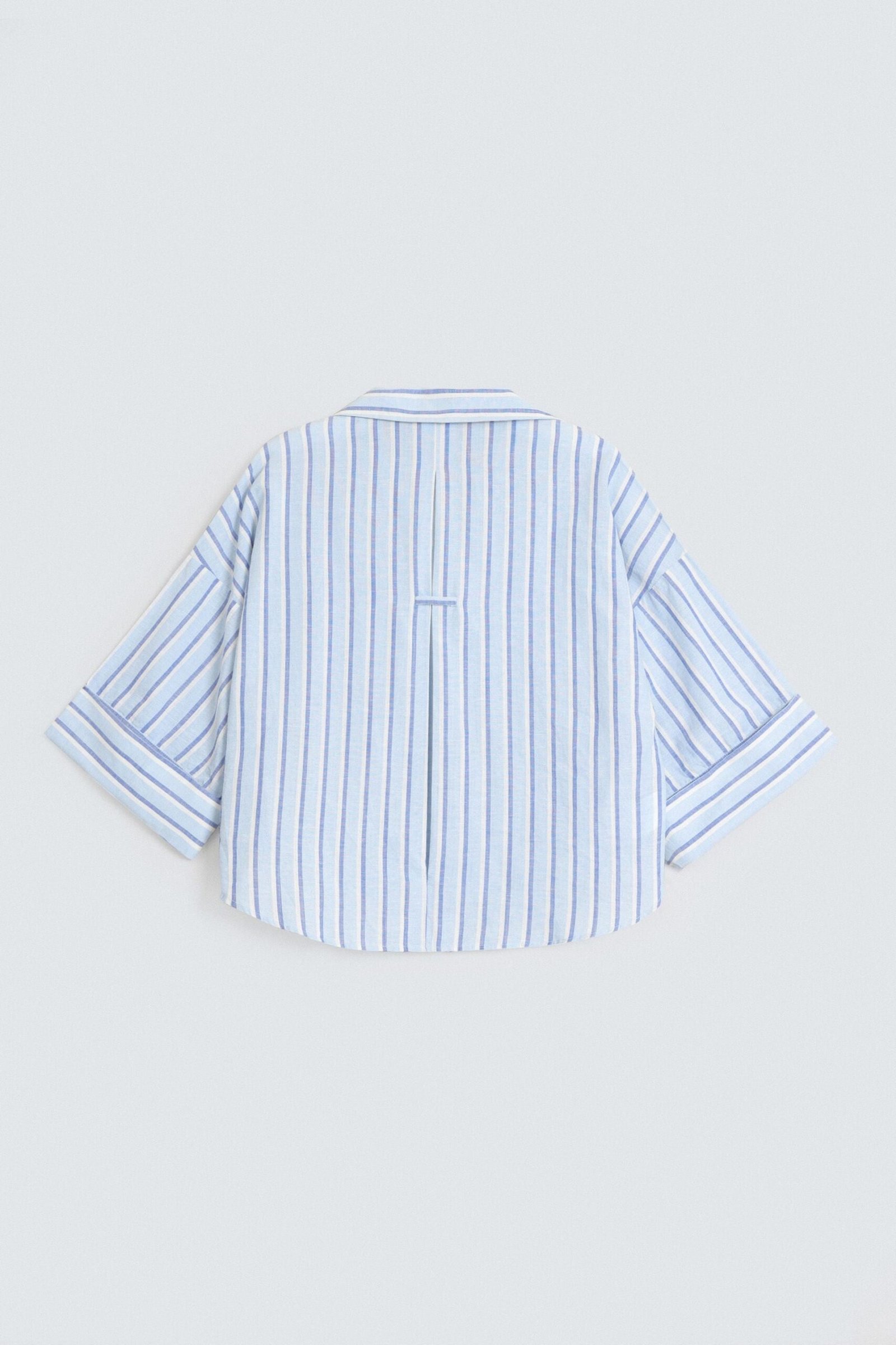 Linen Blend Striped Shirt - Image 7