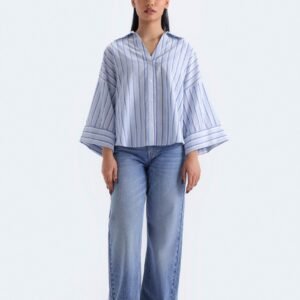Linen Blend Striped Shirt
