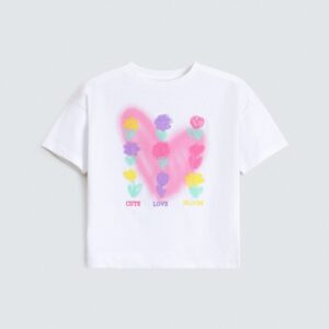 Cropped Embroidered T-Shirt