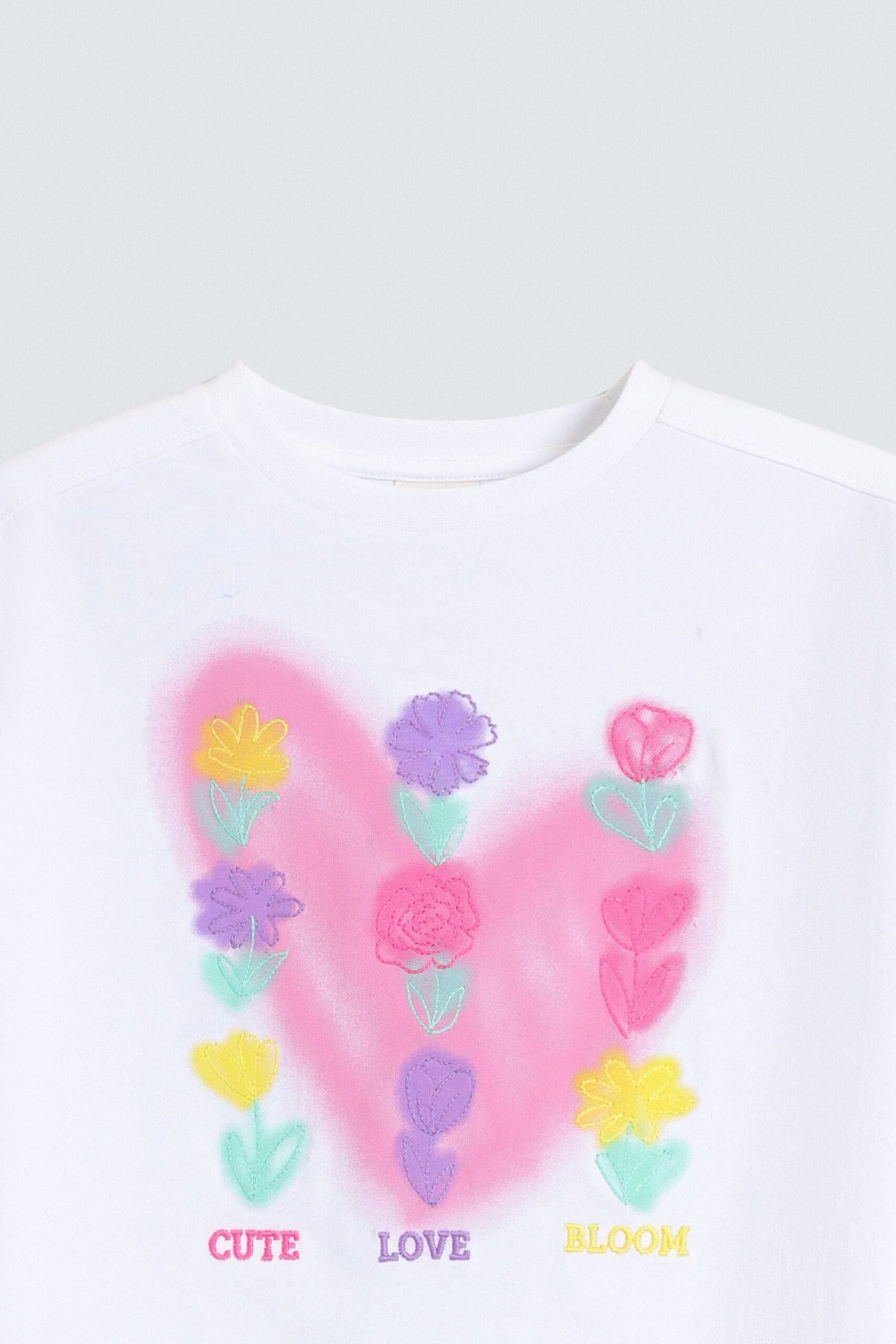 Cropped Embroidered T-Shirt - Image 2