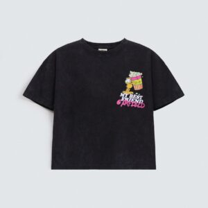Cropped Character Graphic T-Shirt