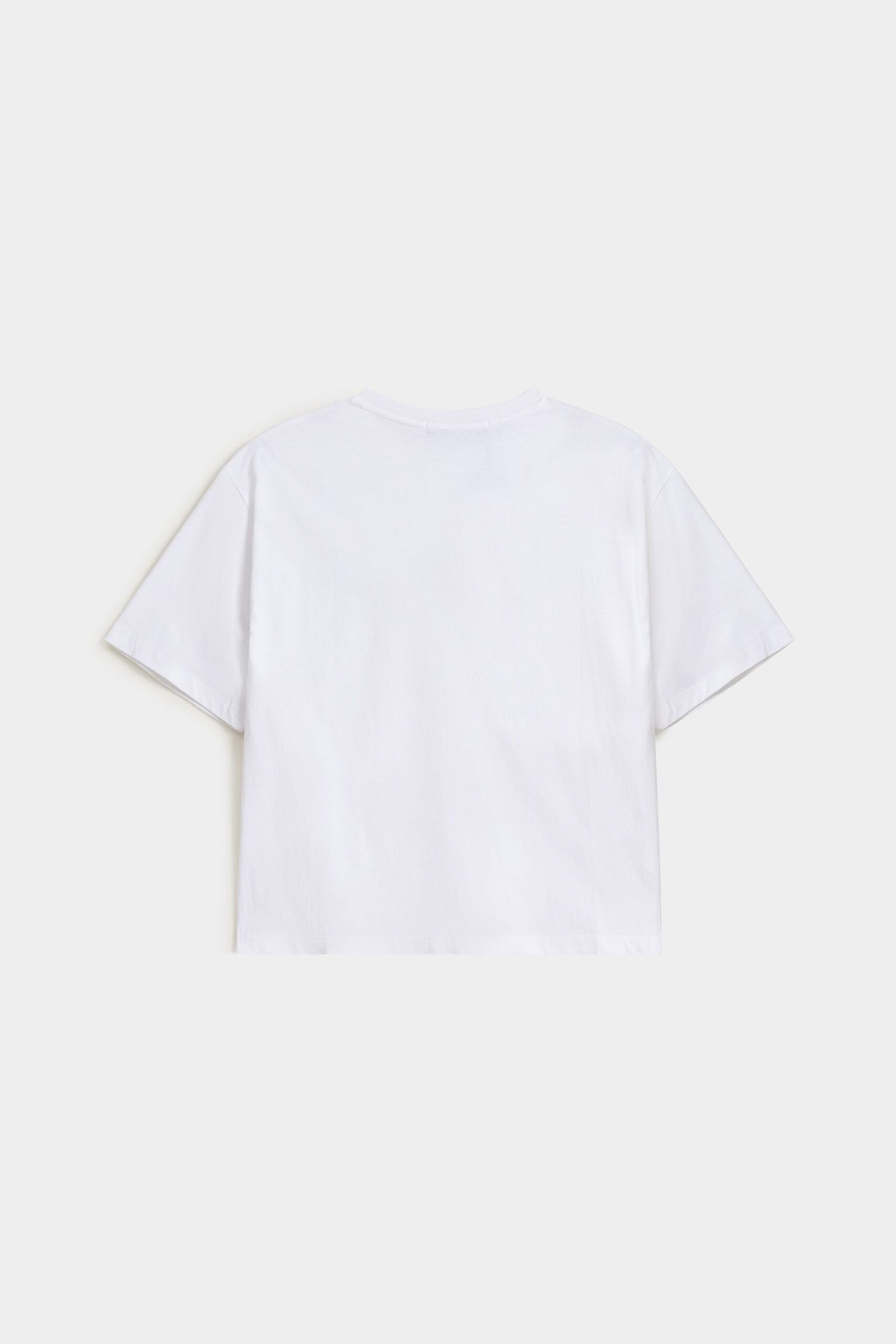 Cropped T-shirt with Crochet Pocket - Image 6
