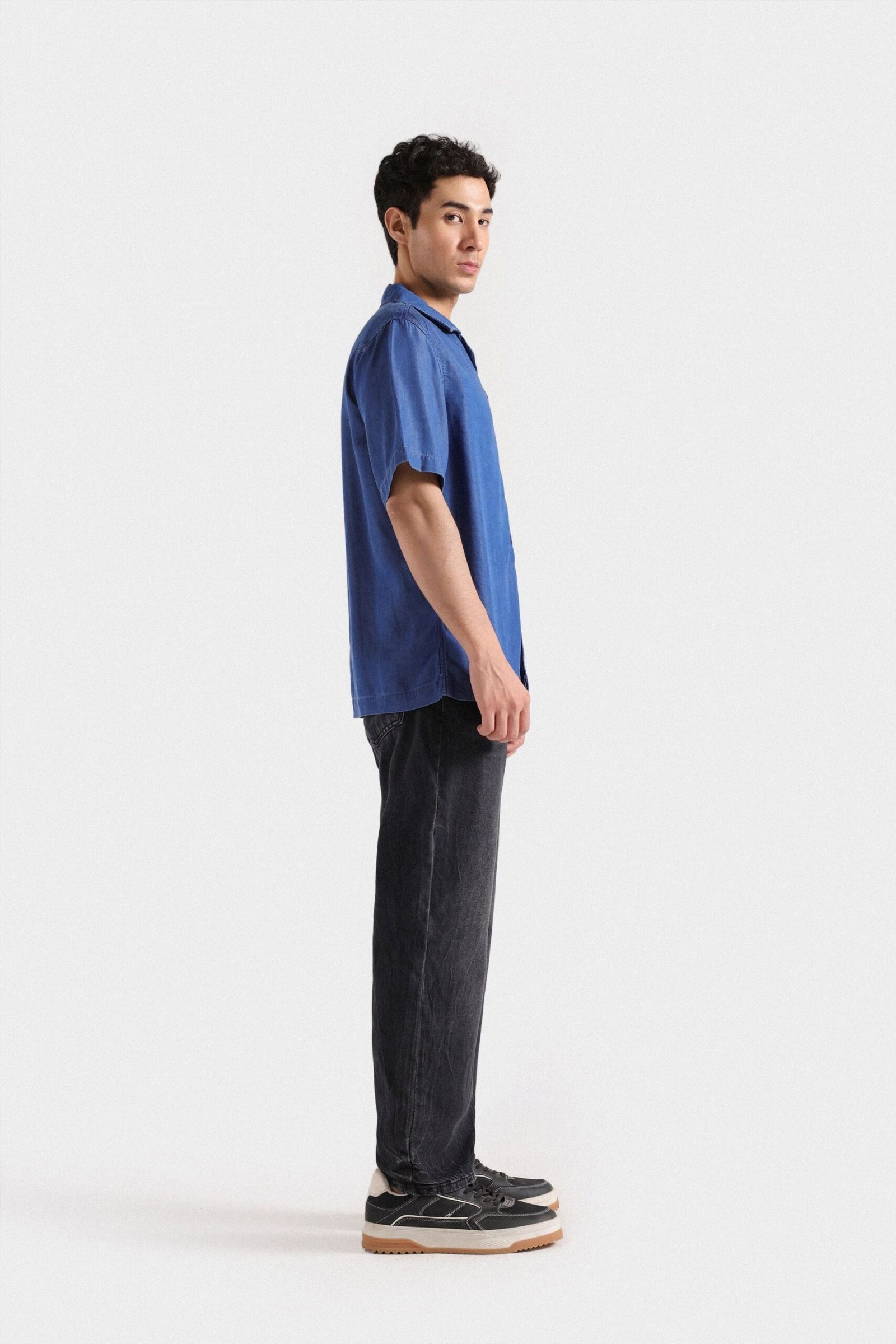 Resort Collar Denim Shirt - Image 10