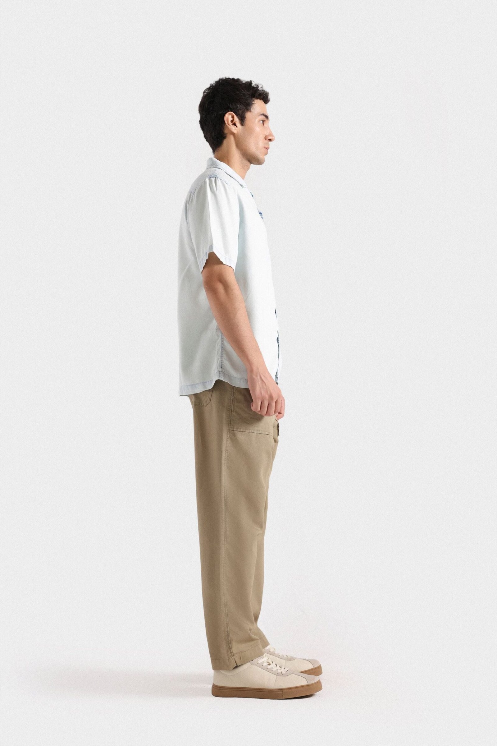 Resort Collar Denim Shirt - Image 3