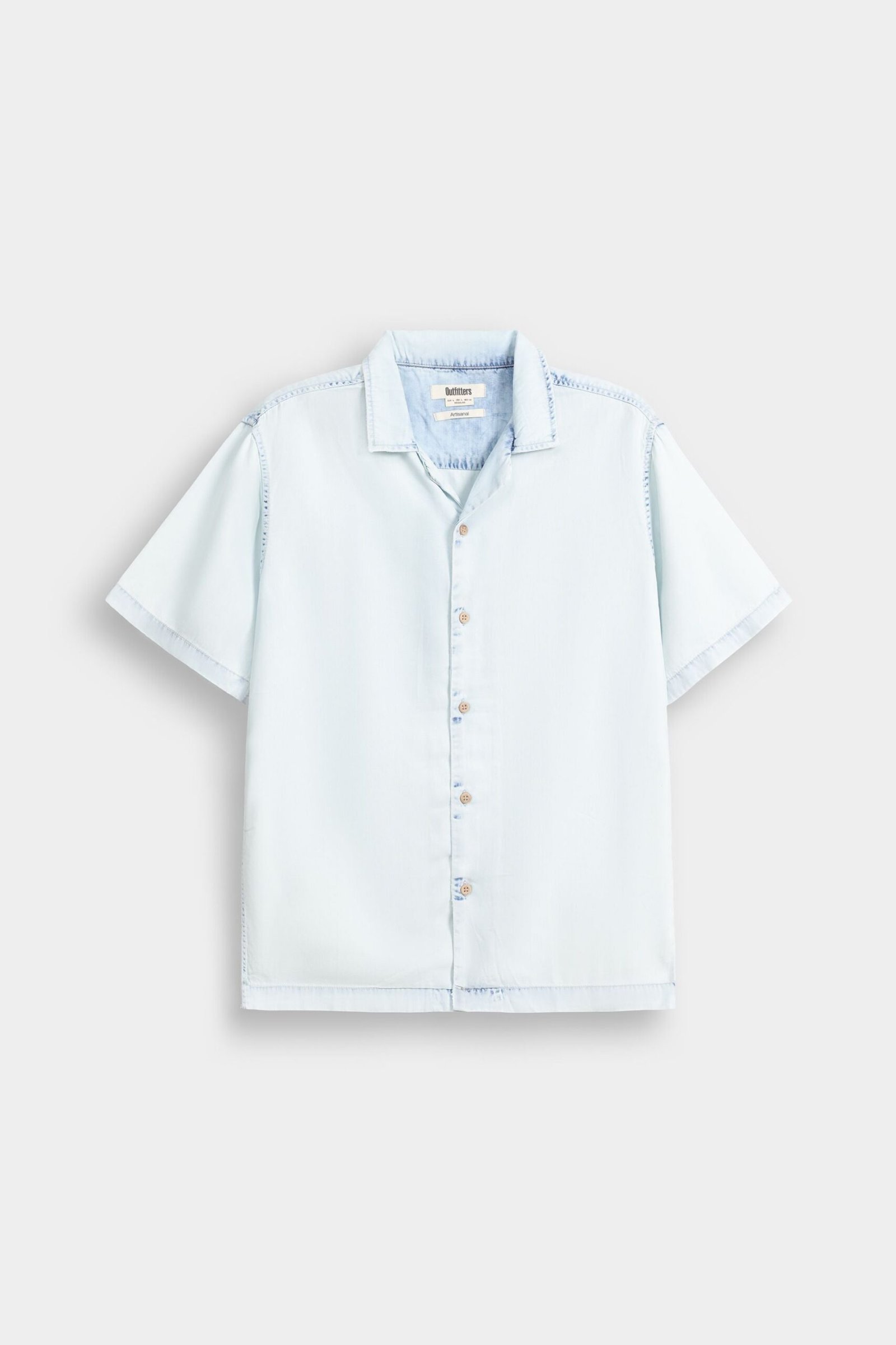 Resort Collar Denim Shirt - Image 5