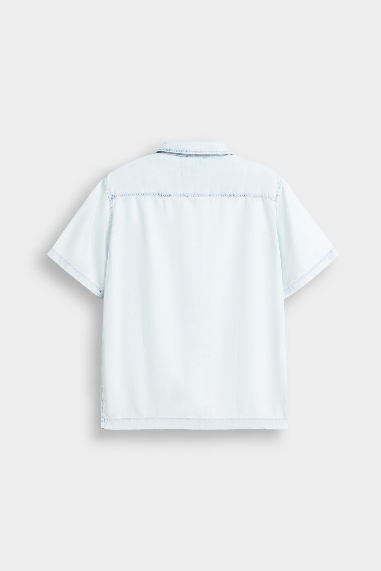 Resort Collar Denim Shirt - Image 7