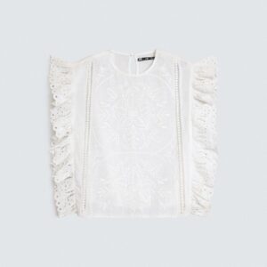 Cropped Embroidered Blouse
