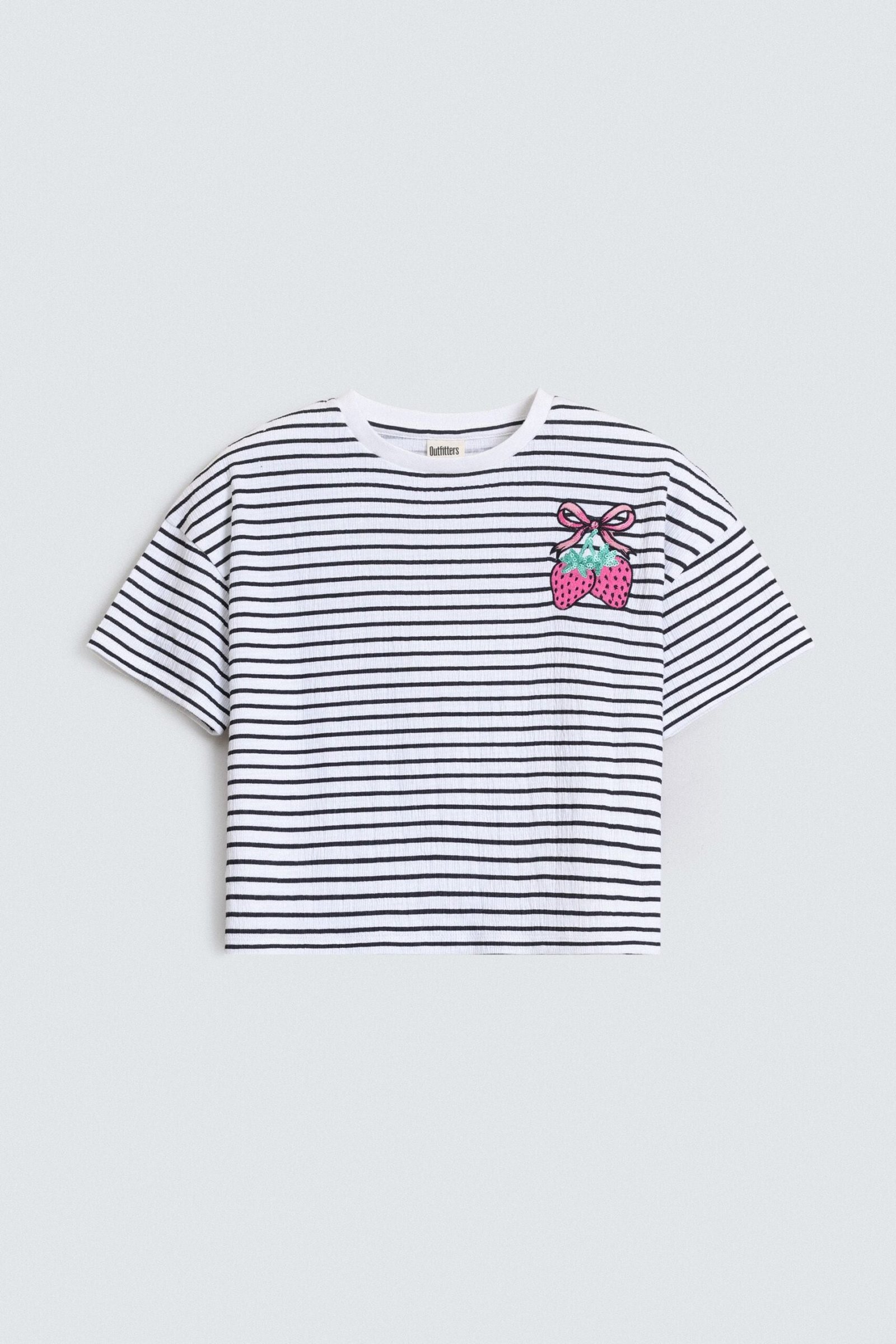 Super Cropped Striped T-Shirt