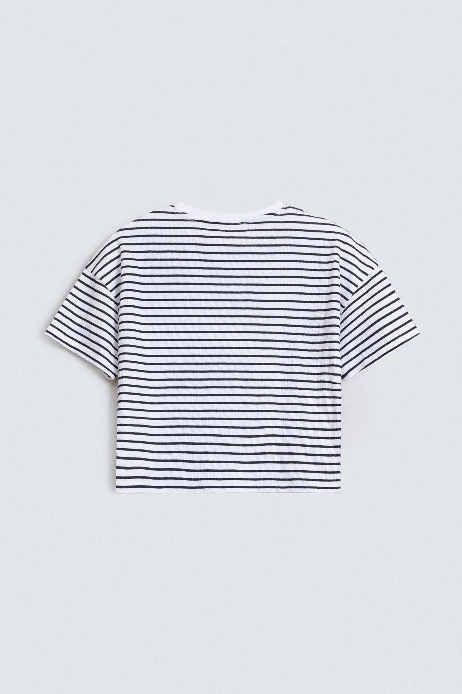 Super Cropped Striped T-Shirt - Image 3