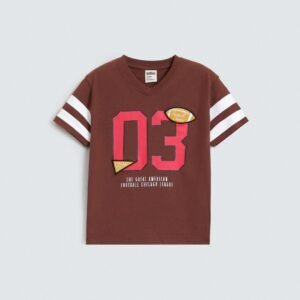Varsity T-Shirt With Embroidered Patch