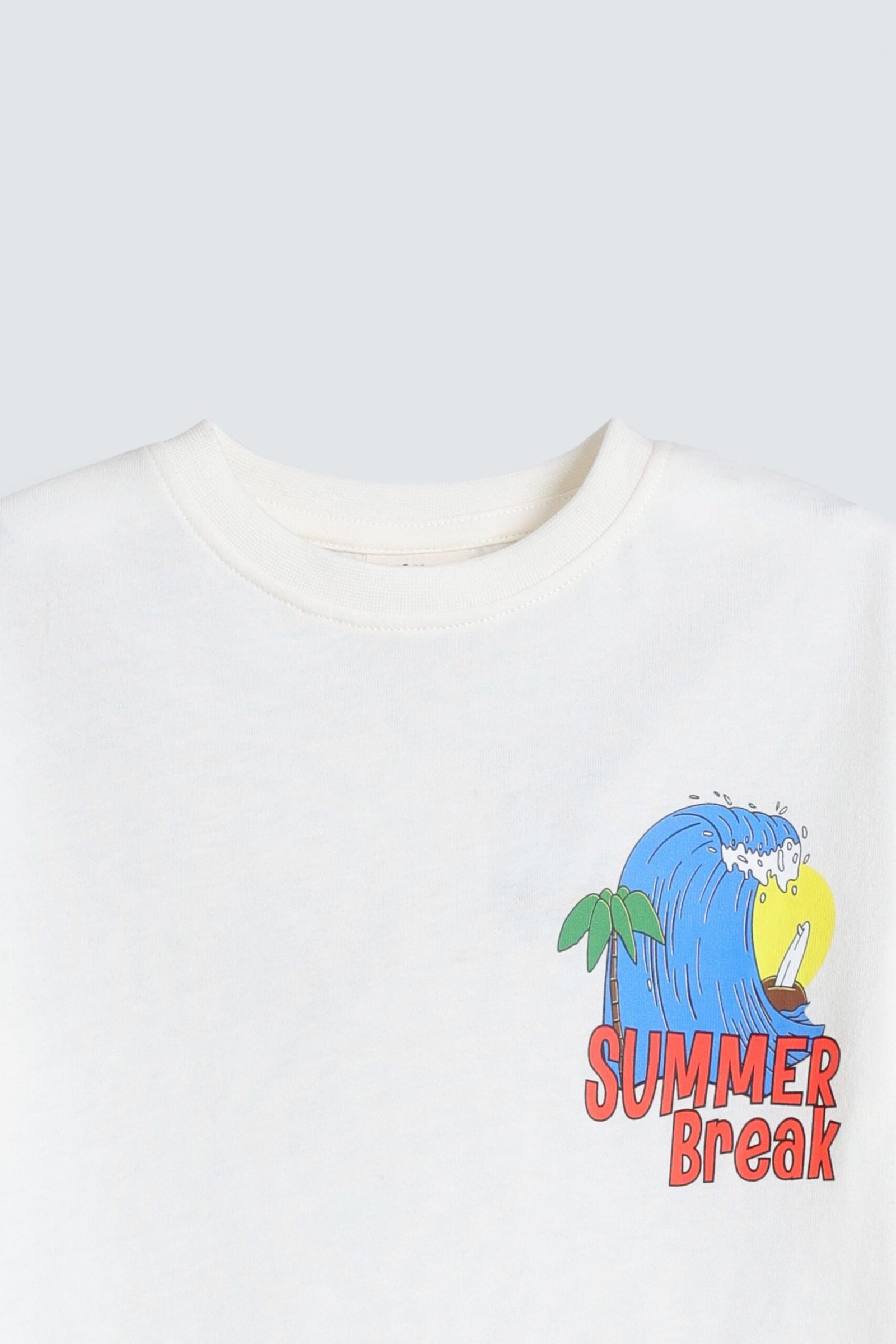 Slogan Print T-Shirt With Label Patch - Image 2