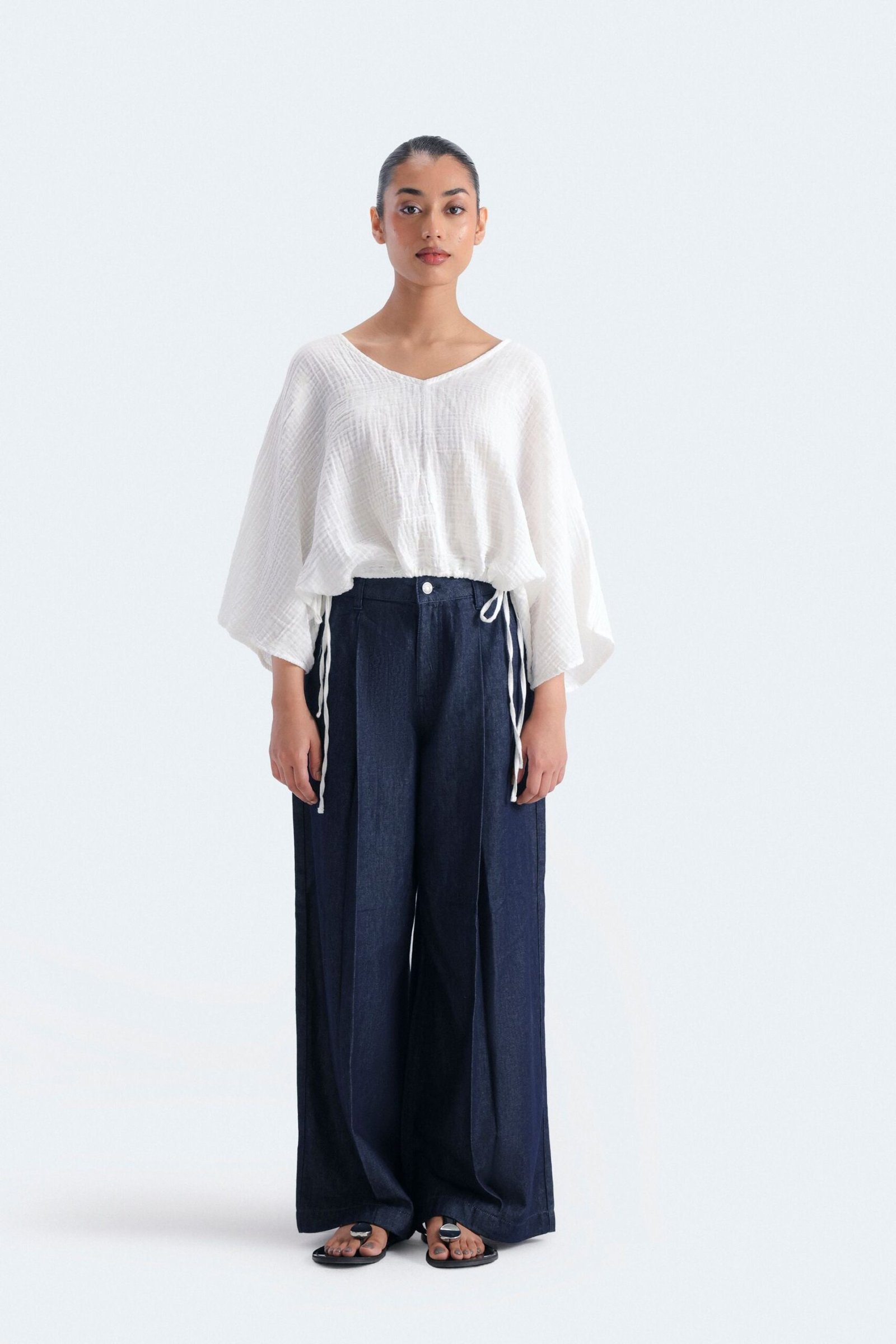 Cropped Textured Shirt