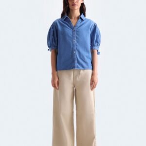 Cropped Denim Shirt