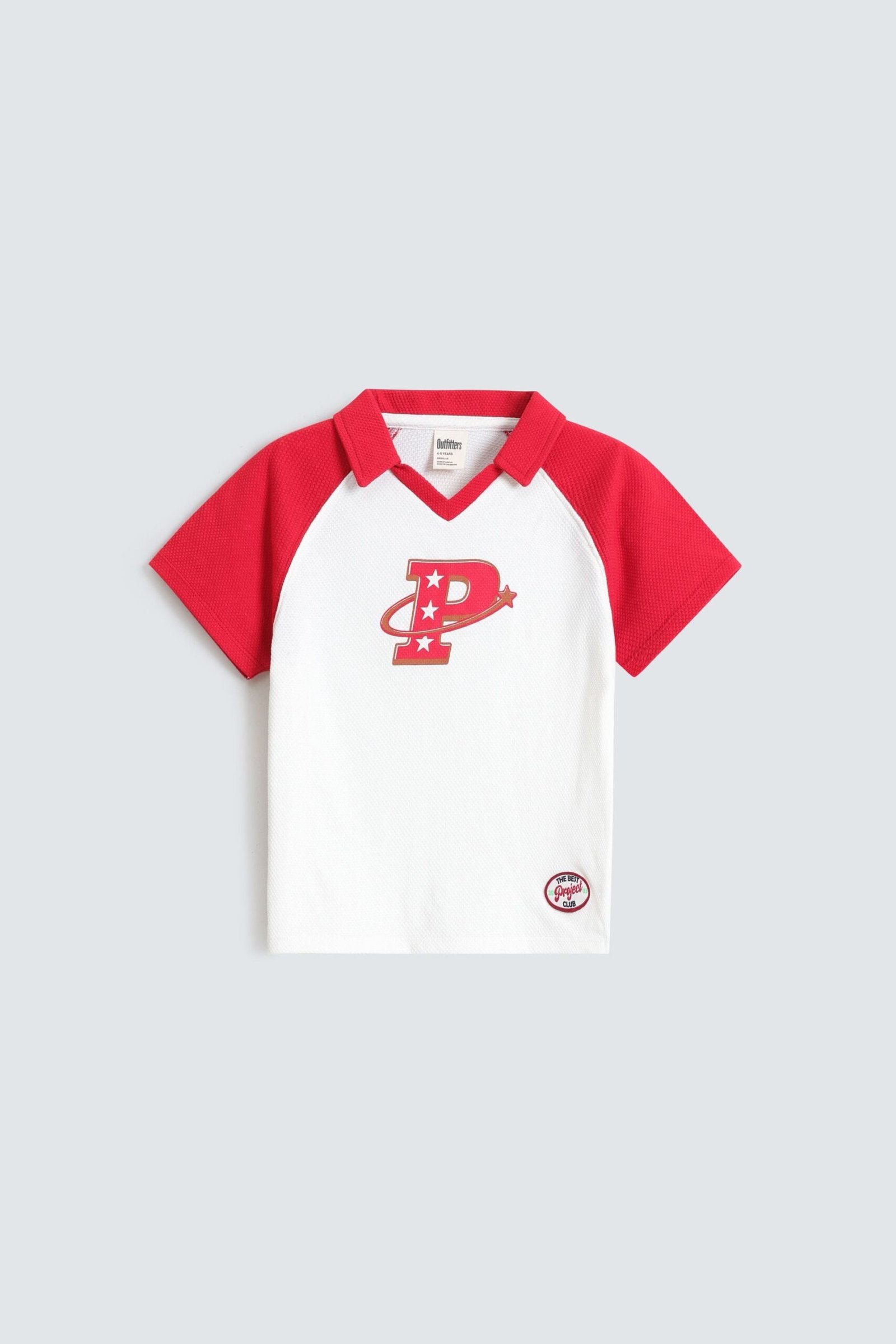 Slogan Print Polo Shirt