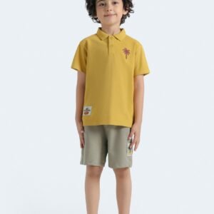 Embroidered Polo Shirt With Label Patch