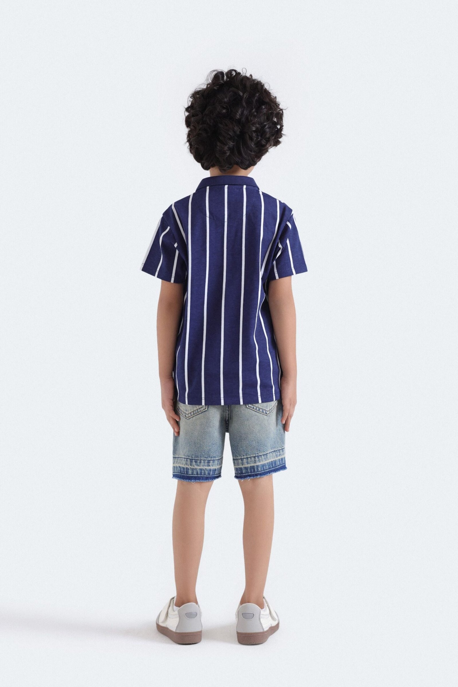 Varsity Striped Polo Shirt - Image 6