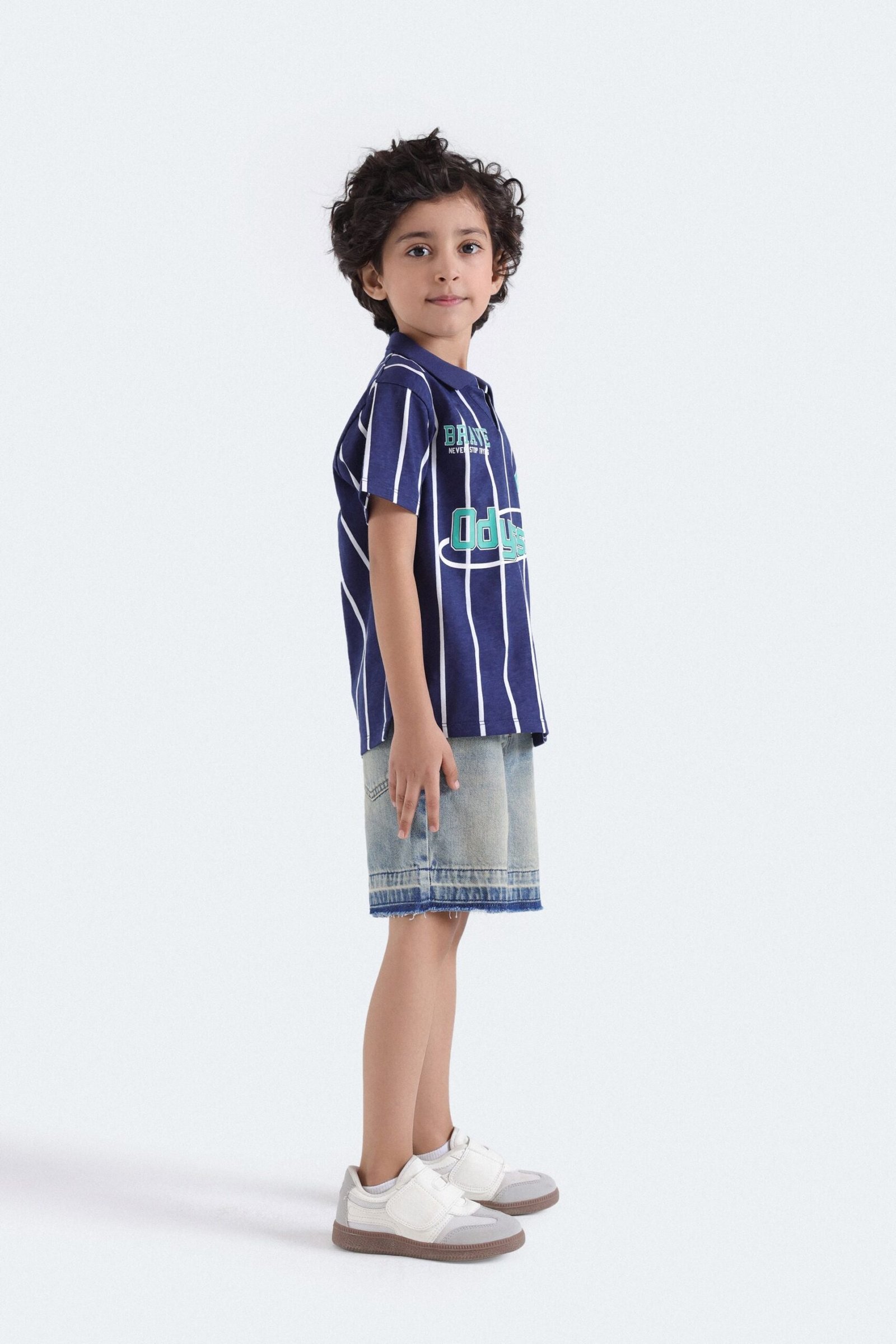 Varsity Striped Polo Shirt - Image 5