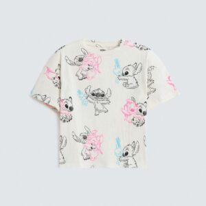Textured All-Over Print T-Shirt