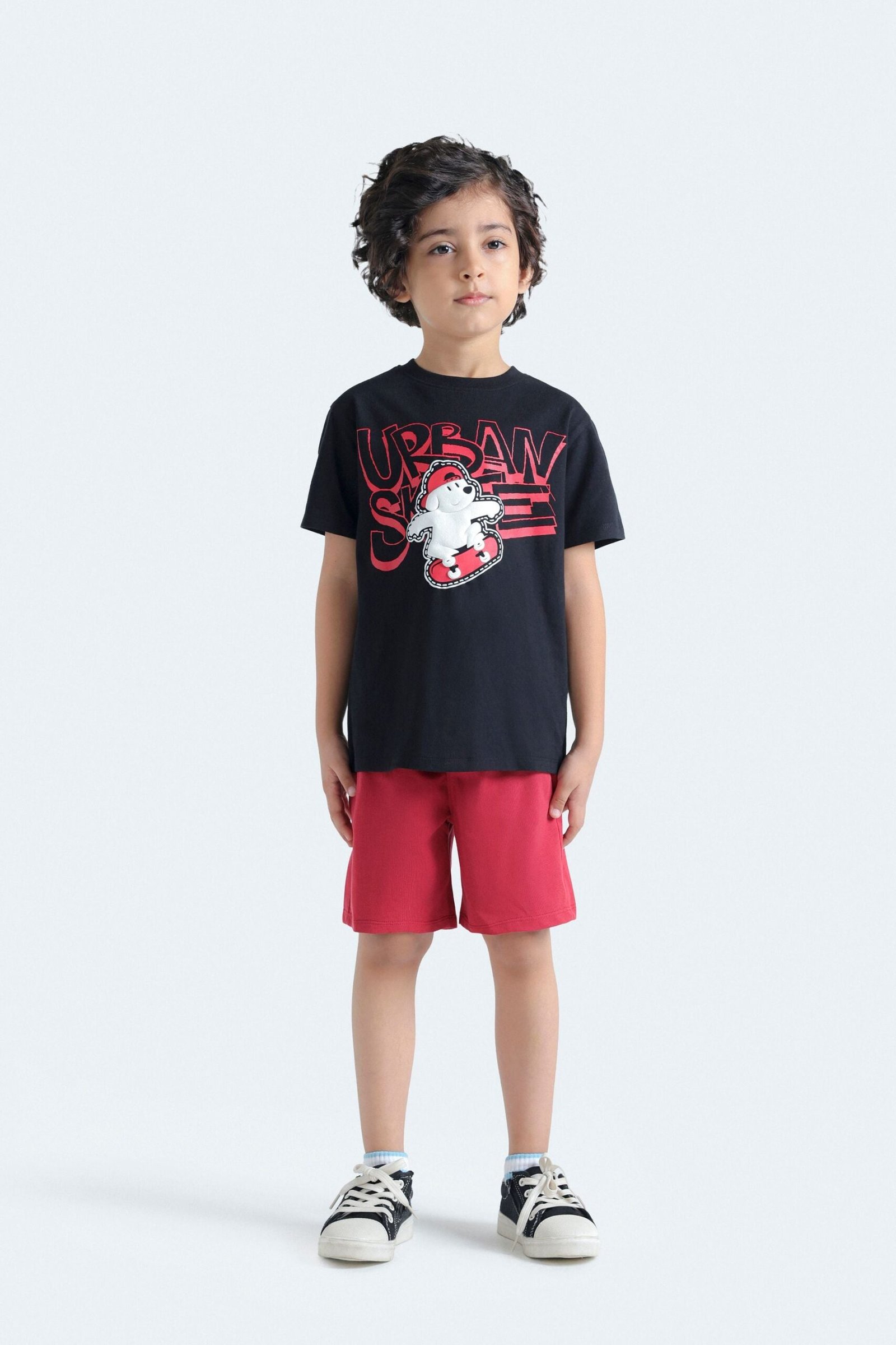 Slogan Print T-Shirt With Label Patch - Image 4