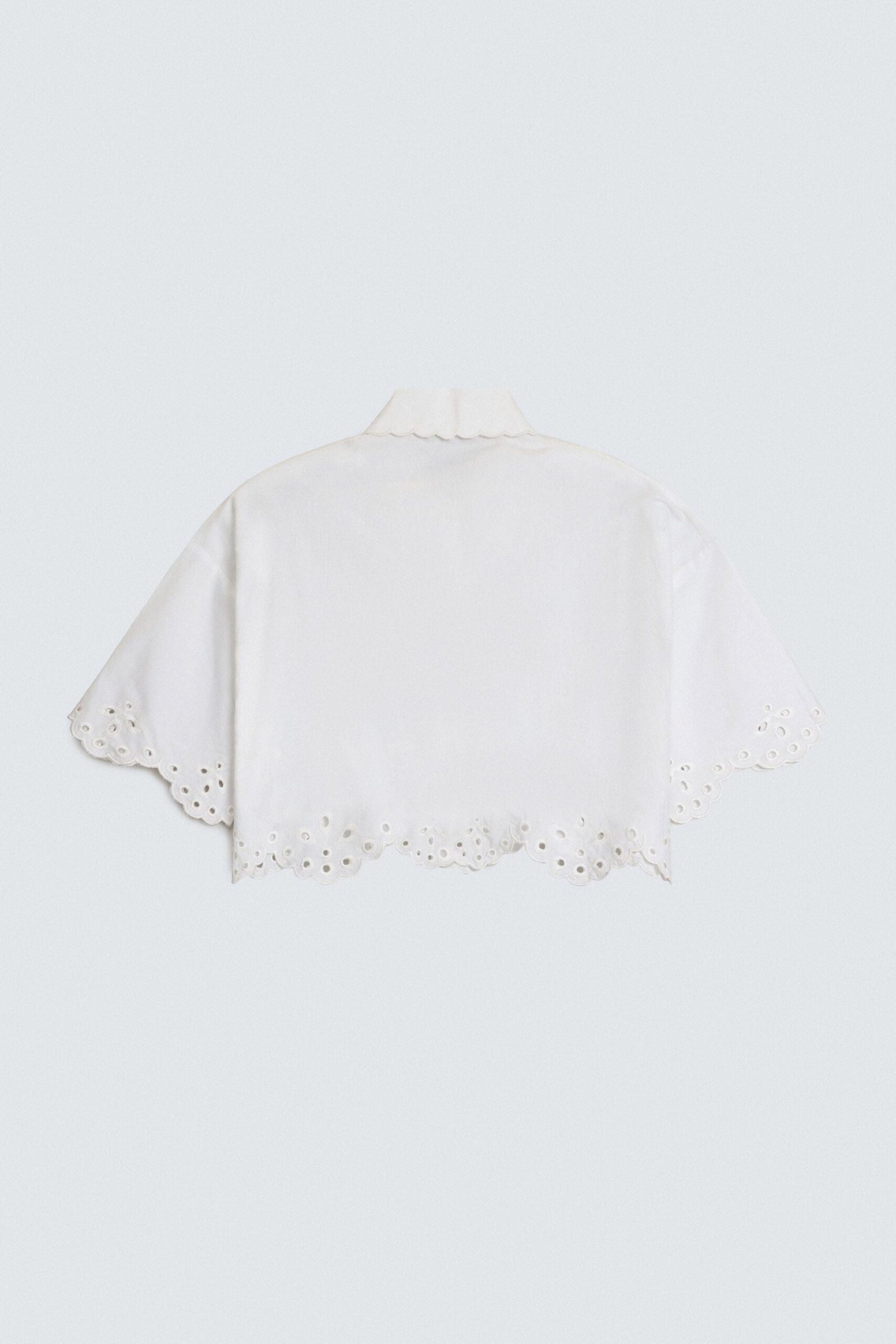 Cropped Embroidered Shirt - Image 7
