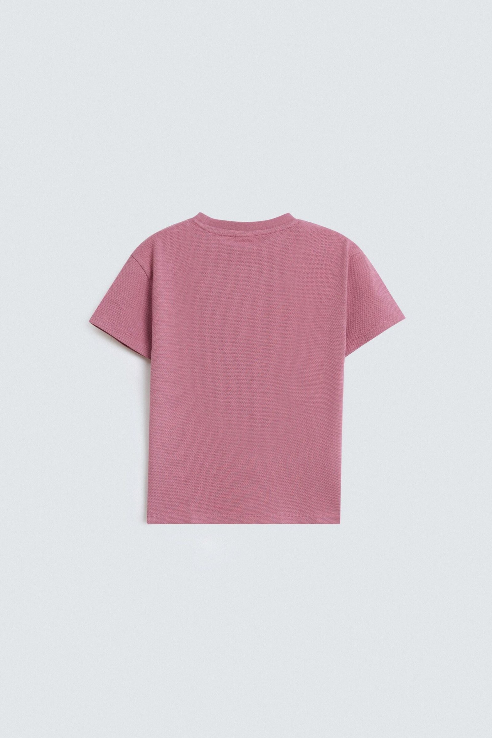 Textured T-Shirt With Label Patch - Image 3