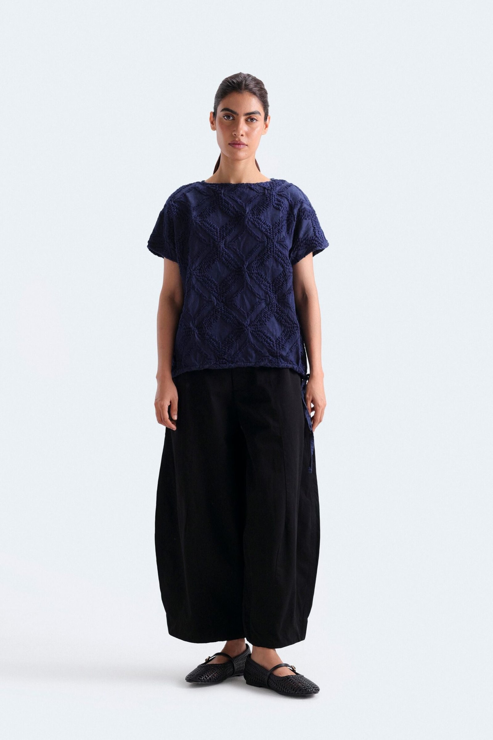 Cropped Embroidered Shirt