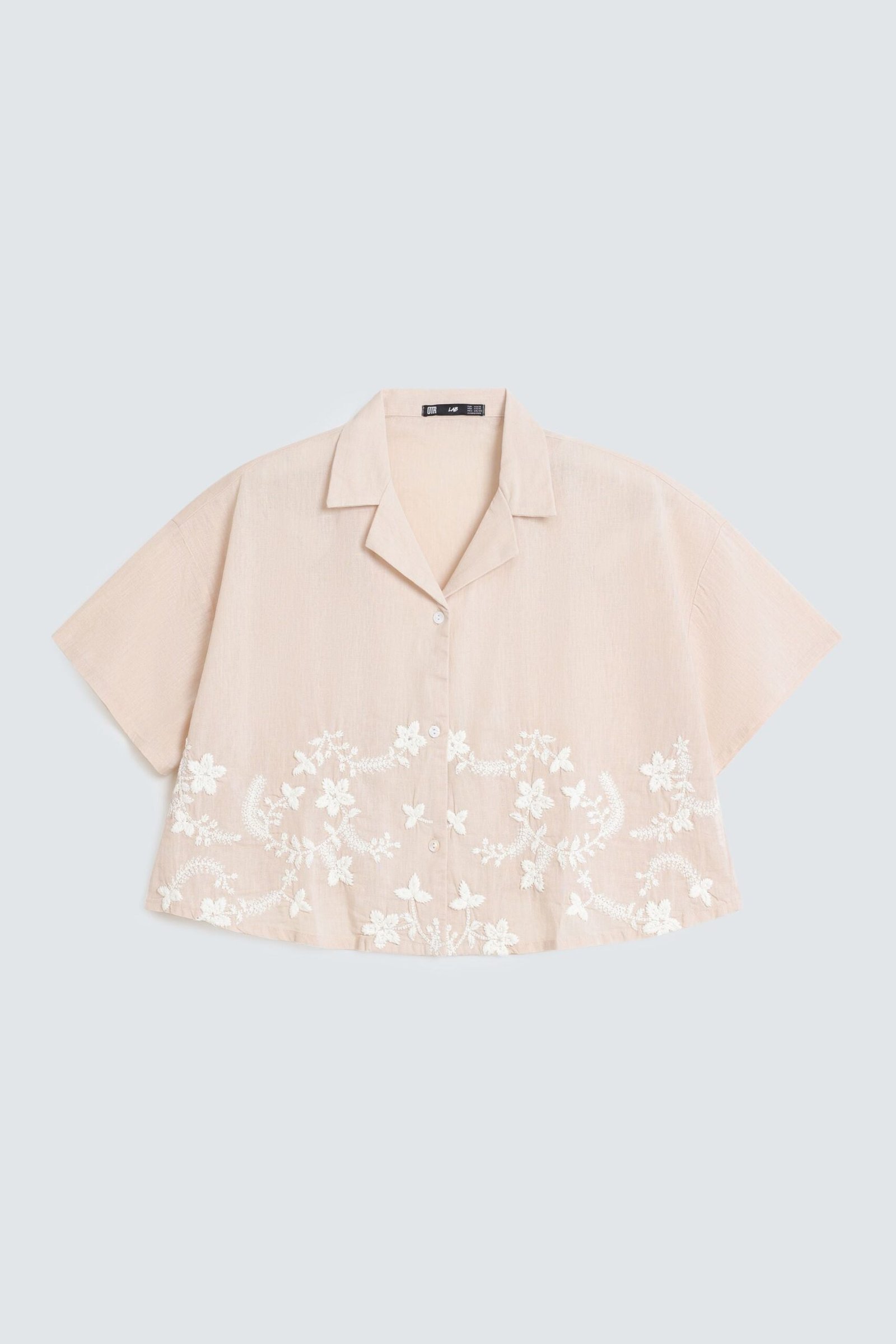 Cropped Embroidered Shirt