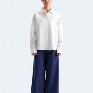 Cropped Embellished Shirt