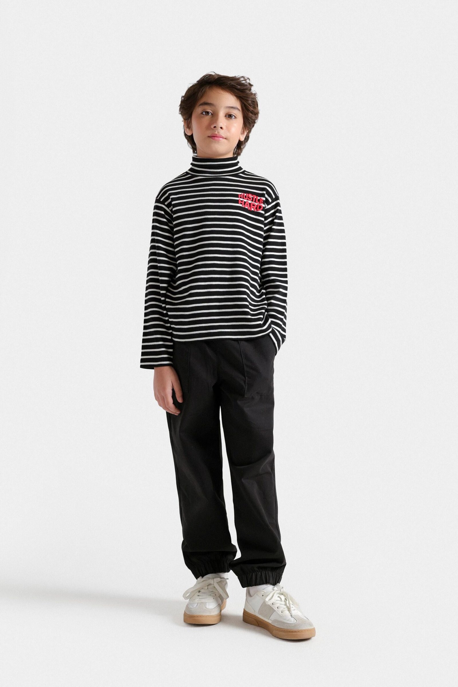Slogan Print Striped T-Shirt - Image 4